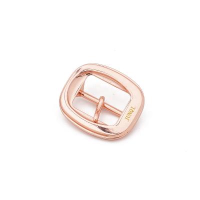 China Metal Top End Metal Needle Buckle with Rose Gold Plating for sale