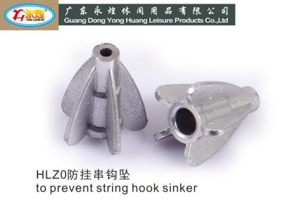 China Die casting tower fishing hooks and sinkers to prevent string 20G for sale