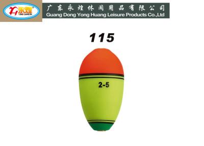 China Orange , green , Black  mix Foam Fishing Floats with 7 Layers painting for sale