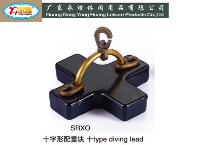 China Lead diving weights with brass handle and swivel 5 / 10 / 20KG for sale