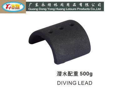 Chine Matt noircissent des poids d'avance de plongée à l'air de la courbe 0.5KG PVC de moulage mécanique sous pression enduit à vendre