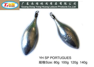 China oval a presión la ventaja de la pesca de la fundición con el eslabón giratorio YHSPPORTUGUES 80G100G120G140G en venta