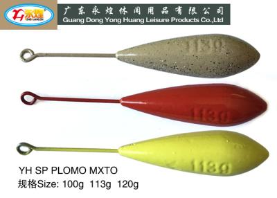 China el color amarillo rojo plástico de la arena del espray a presión el plomo YHSPPLOMOMIXTO de la pesca de la fundición en venta