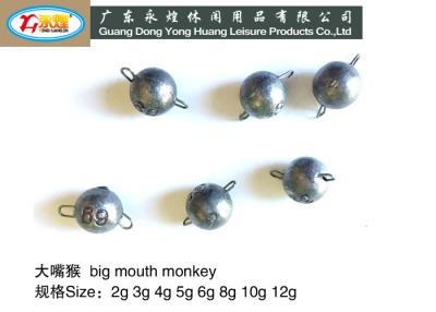 China the big mouth monkey fishing lead weight with two swivels for sale