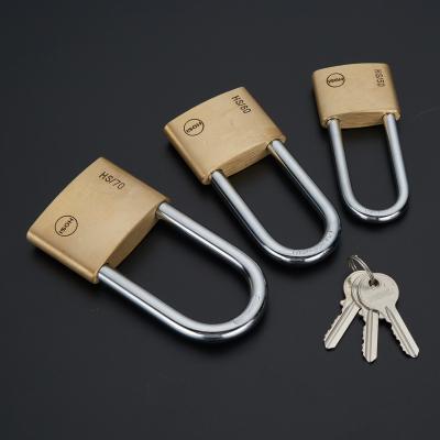 China Safety Brass Padlock 70mm Long Door Top Safety 50mm 60mm Shackle With Master Key for sale