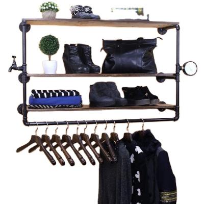 China New Type Selling Contemporary Well Clothes Storage Rack With Hooks Coat Storage Rack Water Pipe Hanging Clothes Rack for sale