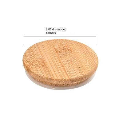 China Viable Round Ceramic Cup Cover Bamboo Wooden Cover, Storage Sealing Tank, Silicone Rubber Ring Dust Cover Customization for sale