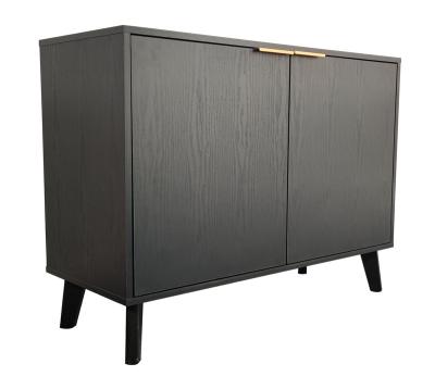 China Modern Cheap Wholesale Black Furniture Modern Black Wood Cabinet For Living Room for sale