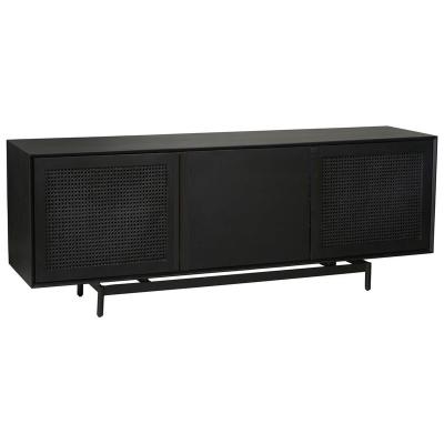 China Wholesale Newest Design Full Storage Wooden Black Sideboard Cabinet For Bedding Room for sale