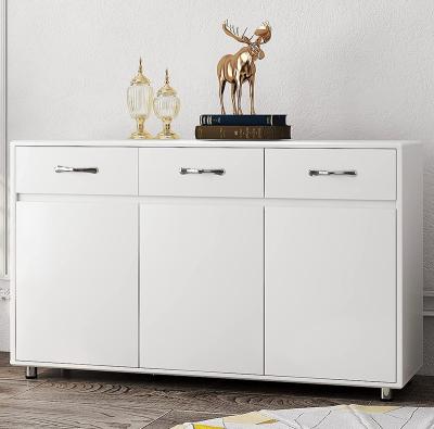 China Convertible White Sideboard With 3 Drawers And 2 Doors Sideboard Cabinet Sideboard Furniture For Living for sale