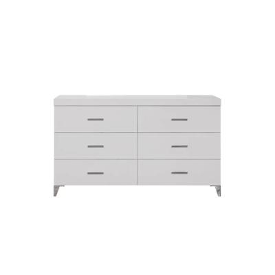 China (Others) 2022 Modern 6 Drawer Chest Dresser Dresser Wardrobe Wood Double Bedroom Furniture WHITE 6 Drawer Unit Adjustable Modern for sale