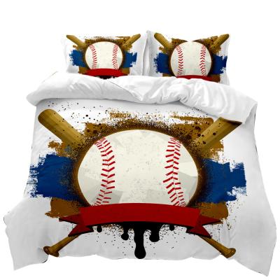 China Best Sustainable Selling Sports Series Baseball Down Comforter Cover Bedroom Bedding Set for sale