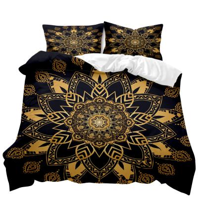 China Gorgeous Nondisposable 3D Color Printing Mandala Duvet Cover Set Beautiful National Style Bedding Set for sale