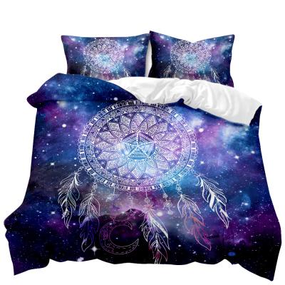 China Viable Hot Selling Digital 3D Printing Dreamed Catcher Bedding Star Sky Duvet Set for sale