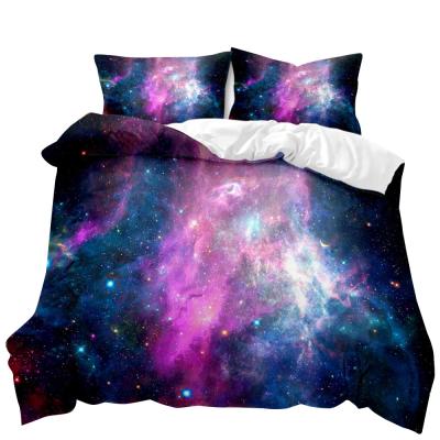 China 3D Polyester Fiber Printing Star Space Bedding Set Full Non-Toxic Single Bed Duvet Cover for sale