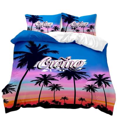 China Sustainable Hawaiian Style Bedding Queen Sheet 3D Digital Printing Comforter Cover for sale