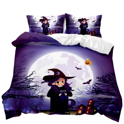 China Nondisposable Anime Bedding Halloween DUVET SET Polyester Fabric Christmas Large Sheet for sale