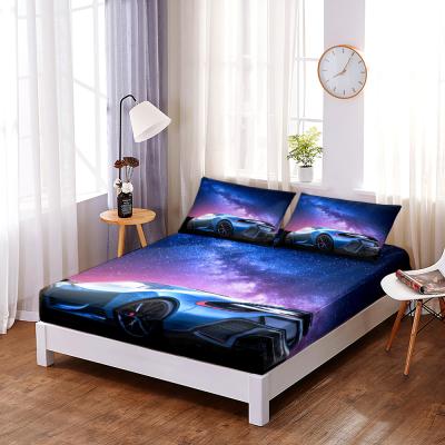 China Polyester 3D Sports Car Competition Adult Breathable Printing Children's Digital Soft Bed Cushion Cover Luxury for sale