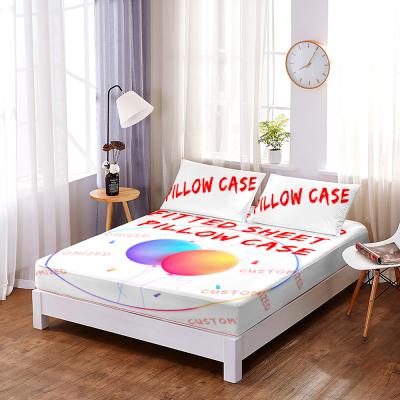 China Polyester 3D Cartoon Mattress Cover Set Breathable Customizable Digital Printing Adult Fitted Sheet for sale