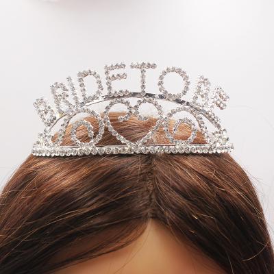 China Alloy Fashion Women Metal Hair Accessories Ally Wed Bride To Be Pageant Crowns Tiara for sale