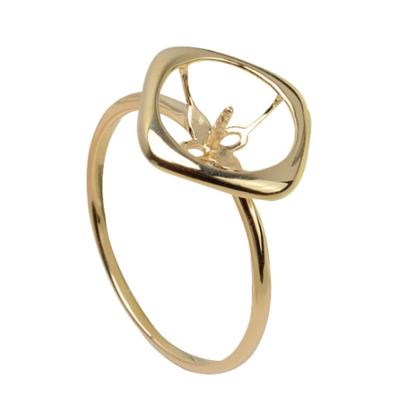 China Environmentally Friendly Real 18K Gold Jewelry Women Rings White for sale