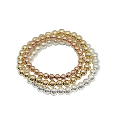 China TRENDY Beadnice Gold Filled and Sterling Silver Beaded Layering Bracelet Round Unique Gift Ideas Size More For Choose for sale