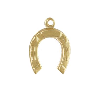 China Environment Friendly 14K Gold Filled Horseshoe Necklace Pendant Charms 9x10mm for sale