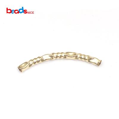 China Beadsnice Gold Filled Tube Curved Tube Curved Connector For Bracelet Jewelry Making ID40064 40065 40066 40067 40068 40064 40065 40066 40067 40068 for sale