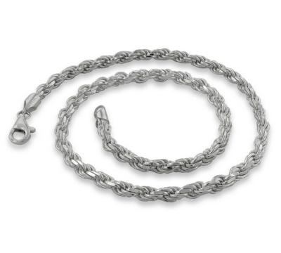 China Beadsnice Environmental Friendly Twisted Silver Rope Necklace Chain For Men 2.5mm DIY Jewelry Supplies for sale