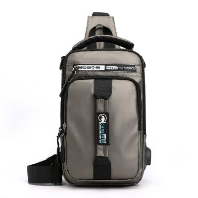 China Wholesale Water Proof Manufacture Customized Private LOGO Shoulder Fashion Men Chest Bag With USB for sale