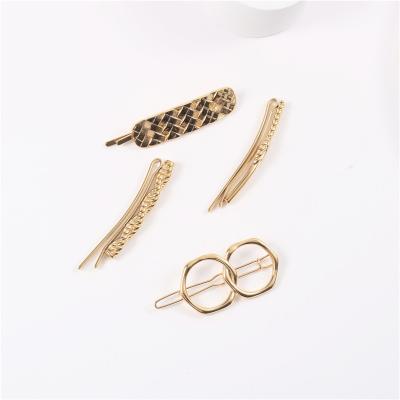 China Titanium Hair Clip Twisted Goldplatend 18 Headwear Girl Stainless Steel Hair Clips for sale