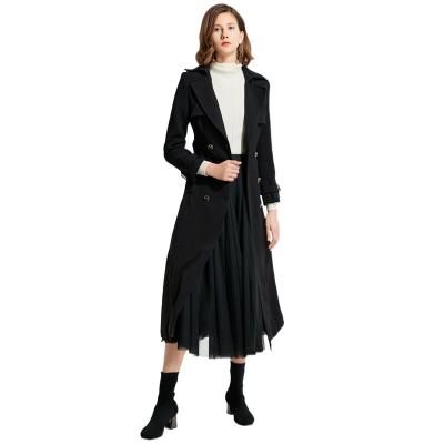 China Breathable Simplicity Modern Suit Collar Long Sleeve Anorak Coat for sale