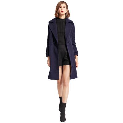 China Hot Sale Viable Casual Chic Best Jackets Women's Long Double Breasted Classic Ditch Coat Belted Cool Detective Belted Waterproof Ditch Coat for sale