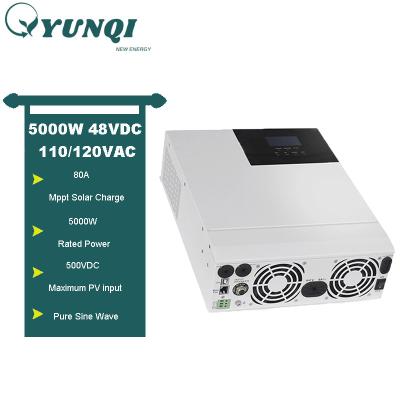 China High Quality Home Use 5000w 5kva 48v Smart Solar Power System Inverters 5kw Mppt Solar Charge Controller Home Solar System for sale