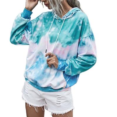 China Anti-Wrinkle Wholesale Customized Women High Quality Terry Tie Dye French Sportswear Hoodies for sale