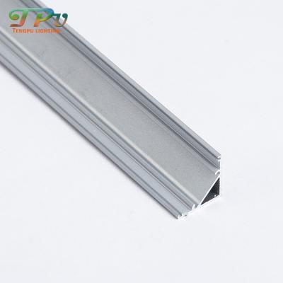 China Decorations For Lighting For Cabinet Corner 90 Degree Angle Light 16mm Wide Exterior Aluminum Profile for sale