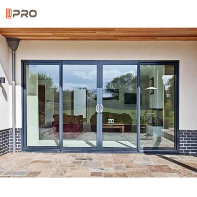 China Customize (please contact us) balcony design aluminum glass door price aluminum slide system double sliding patio doors with screen for sale