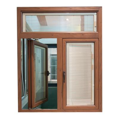 China Slide of 2021 Fashions Customized Soundproof Double Glazed Insulated Aluminum Casement Windows Design Casement Window for sale