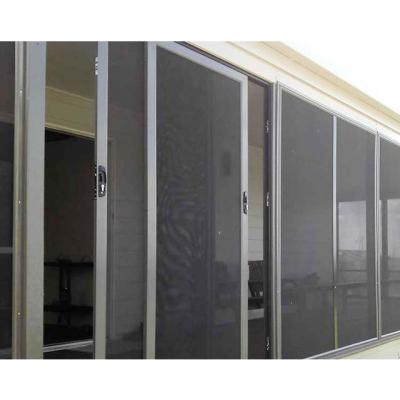 China 2021 New Design Energy Saving New Design Aluminum Mesh Folding Screen Door System Fly Screen Window Door Profile Unhindered Fly Screen for sale