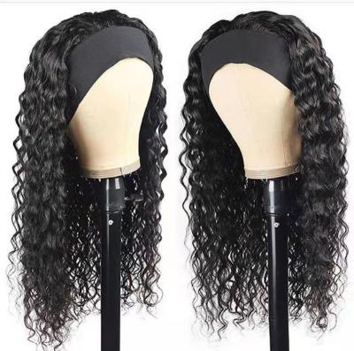 China Cheap 100% Virgin Hair Water Wave Lace Wig Headband Virgin Hair Water Wave Hair Band Wig for sale