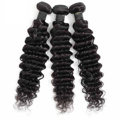 China Deep Wave 100% Peruvian Virgin Hair Headbands With Baby Hair Lace Closure Brazilian Deep Wave 10a 12a Human Hair Bundles for sale