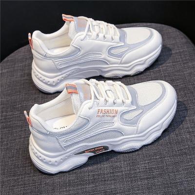 China Anti-Odor 2022 Spring Summer Lace-up  White Shoes High Quality Breathable Sneakers waterproof Casual Shoes Woman for sale