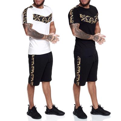 China Wholesale Mens QUICK DRY Leopard 2 Piece Shorts Set Outdoor Sportswear Casual Short Set For Men for sale