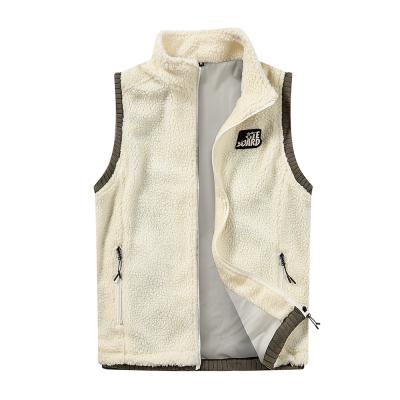 China Pocket Breathable Wool Velvet Zipper Waistcoat Unisex Vest Thickened Warm Men Sleeveless Jacket for sale