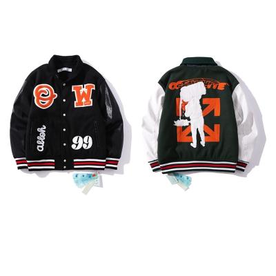 China QUICK DRY Custom Chenille Embroidery Leather Sleeve Baseball Letterman Varsity Jacket For Men for sale