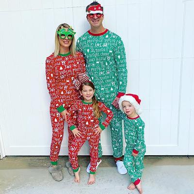 China 2021 Parent Child Outfit Family Clothing Breathable Christmas Pajamas Sets Home Wear Christmas Family Pajamas for sale