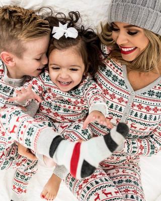 China New Arrival Parent Child Outfit Family Apparel Breathable Christmas Pajamas Sets Home Wear Christmas Pajamas for sale