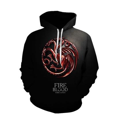 China Anti-wrinkle autumn and winter badge dragon-shaped print fashion men's and women's anime hoodie for sale