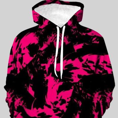 China Anti-wrinkle autumn and winter black flame printing men's and women's anime digital hoodie for sale