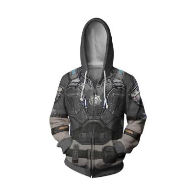 China Anti-wrinkle autumn/winter war machine game printing anime peripheral digital hoodie for sale